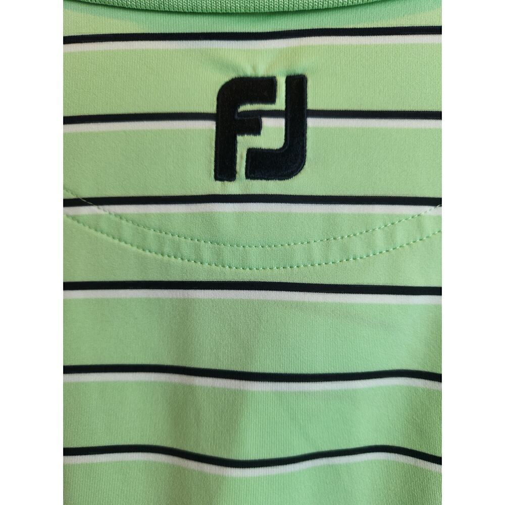 Foot Joy Mens Golf Polo Sz M Striped short sleeve performance classic preppy - Picture 4 of 7